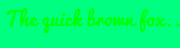 Image with Font Color 00FF00 and Background Color 00FF80